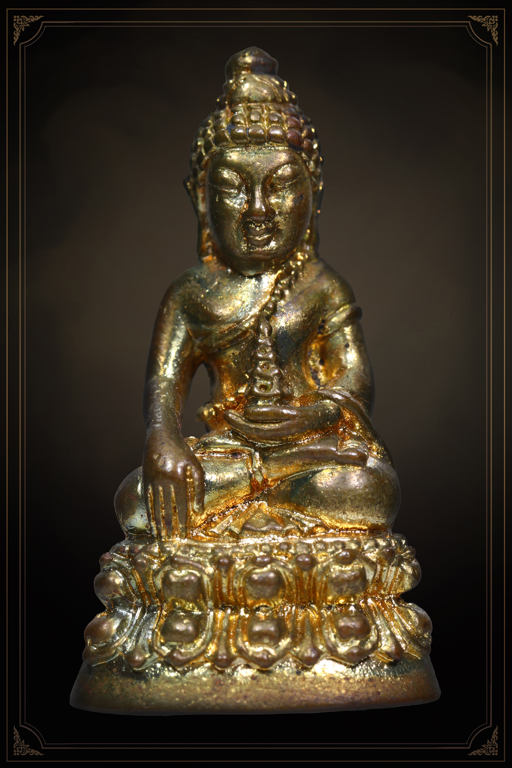 พระกริ่งมังกรทอง เนื้อทองทิพย์ ปี 2545 วัดสุทัสน์ กทม. (หลวงปู่หมุน ปลุกเสก)